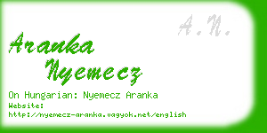 aranka nyemecz business card